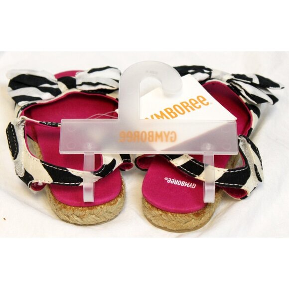 NEW 2013 Gymboree Wild for Zebra Toddler Sandals Bows sz 6 Braid Side Safari Zoo - Picture 3 of 6